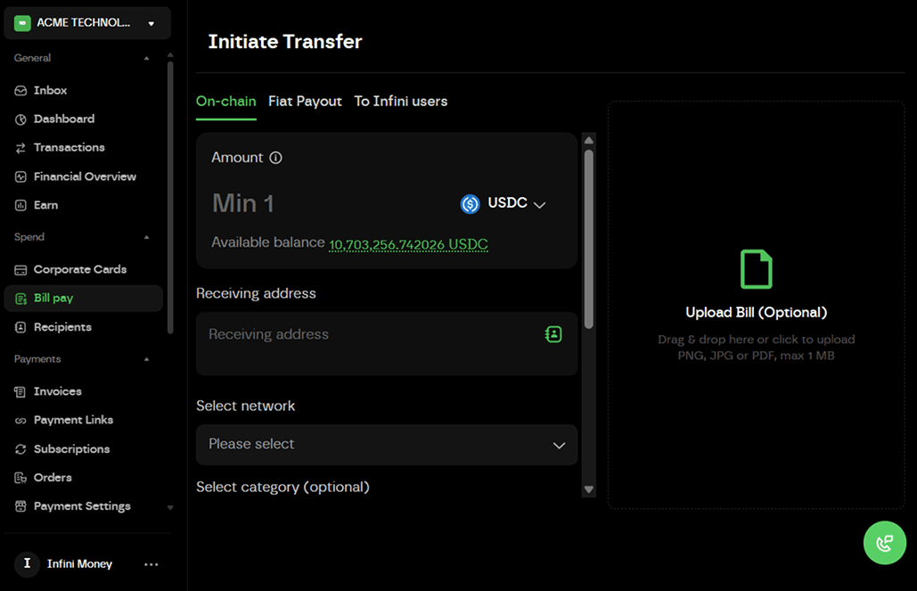 Complete global payout