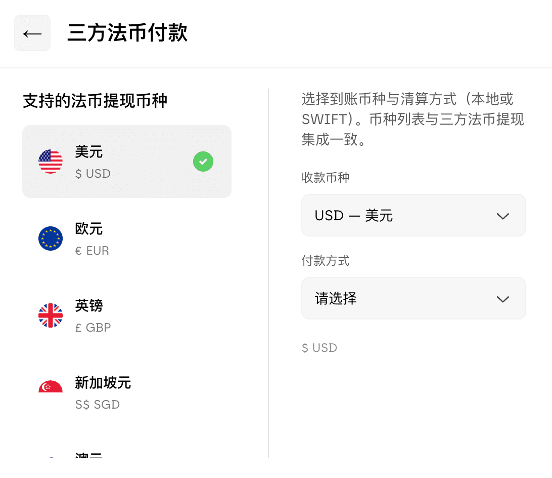 产品截图：覆盖百余国家与地区的付款