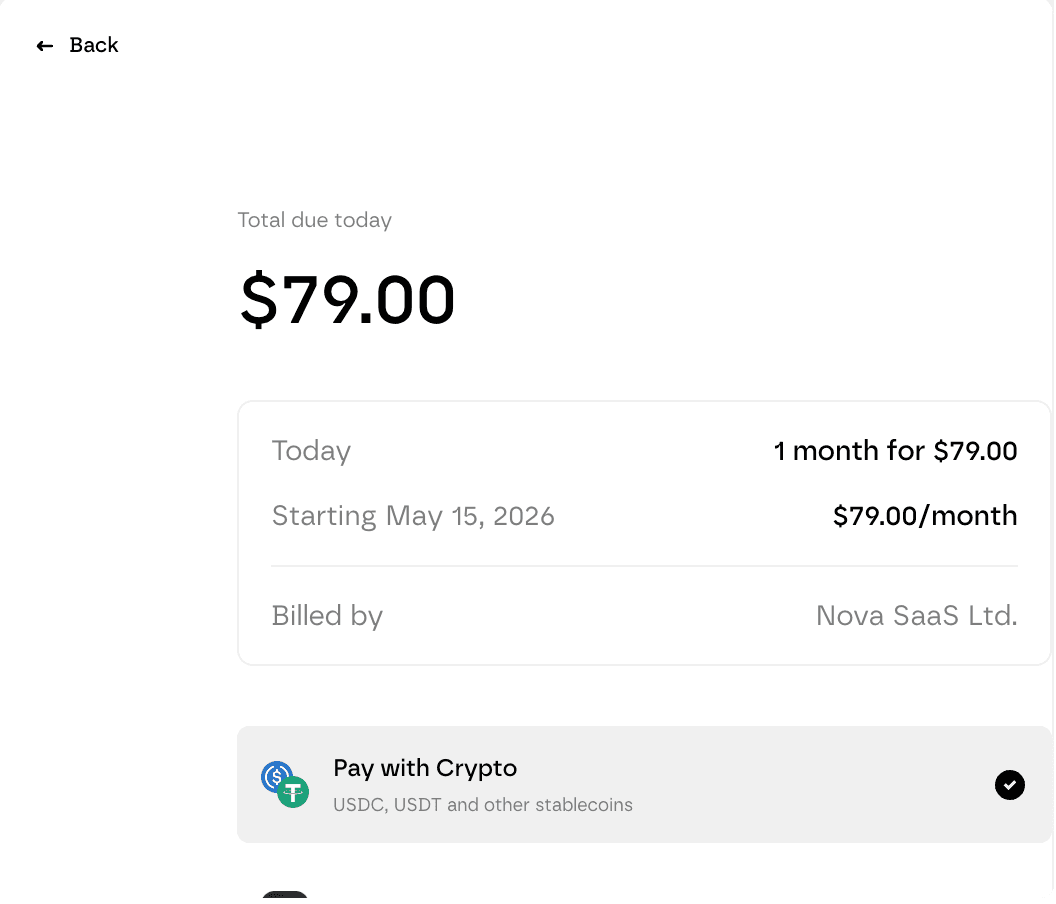 Screenshot: SaaS-Abonnement-Checkout